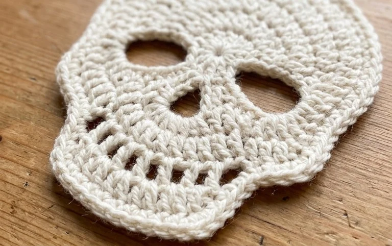 Crochet Halloween Skull Patch or Applique Patterns